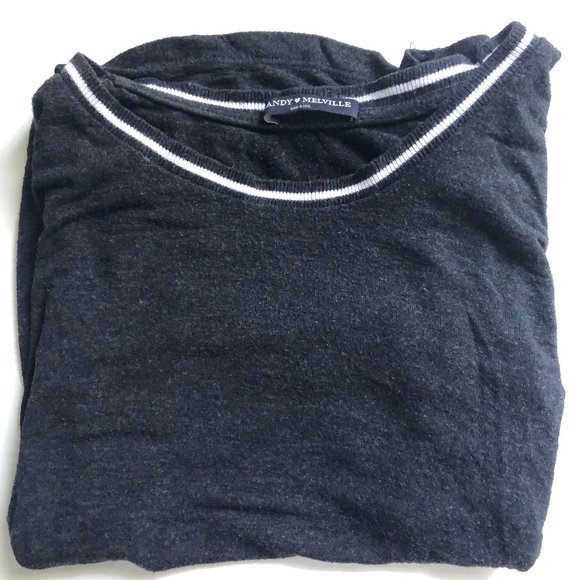 Brandy Melville Super Soft Black Tee Shirt - Picture 3 of 3